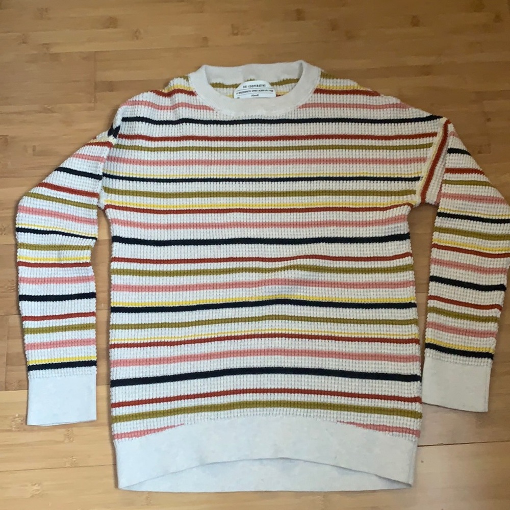 REI brand striped sweater.
